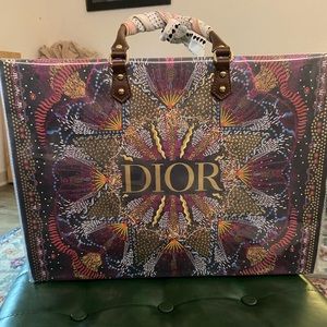 Refurbished Dior large tote bag.